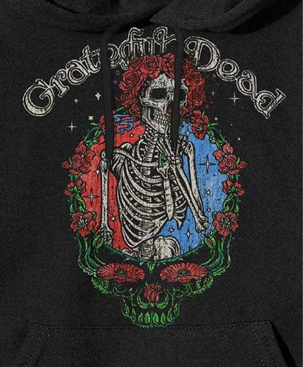 Immagine prodotto Grateful Dead Felpa con cappuccio Stealie Floral Unisex Adulto (M)