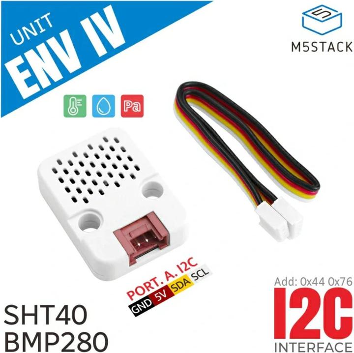 Immagine prodotto M5Stack Unità ENV IV temperatura-umidità-pressione dell'aria con SHT40 e BMP280