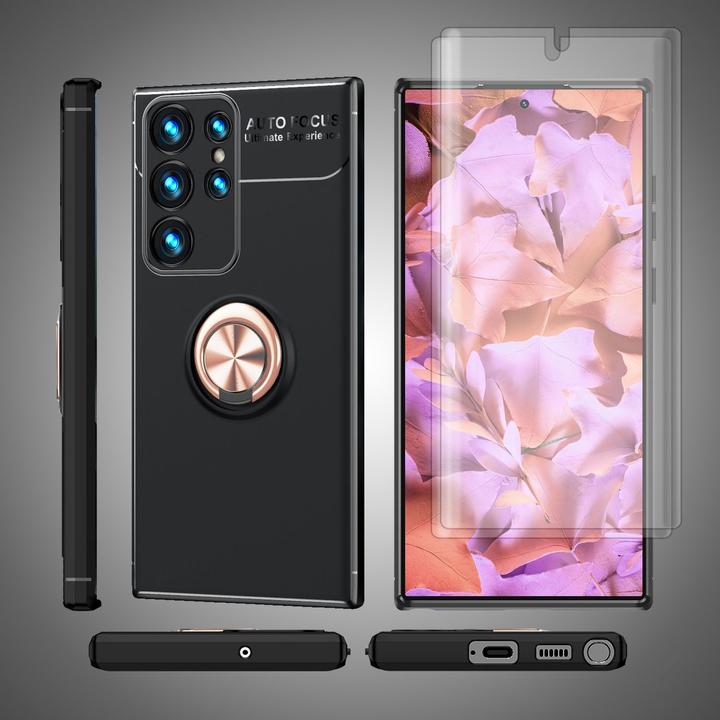 Produktbild Nalia Matte Ring Silikon Hülle mit 2x Displayschutz (Samsung Galaxy S23 Ultra)