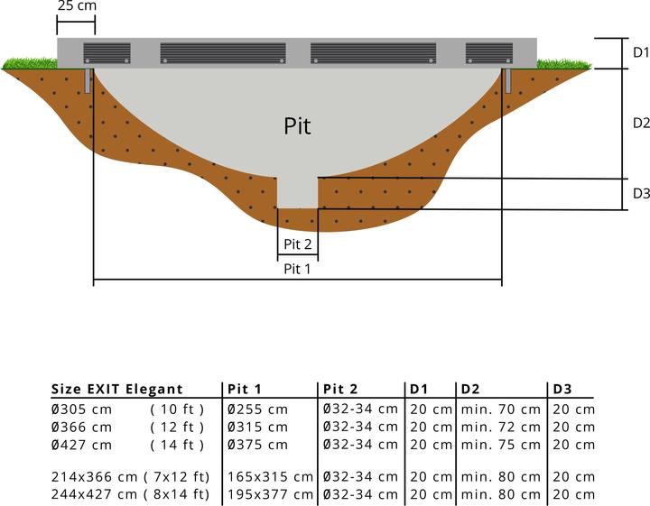 Actual product image Exit Elegant Inground Prem Rect+ Deluxe (91298 cm)