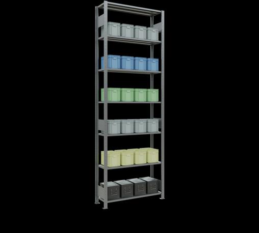 Actual product image Schulte Lagertechnik MULTIplus150 basic racking system with length ledgers