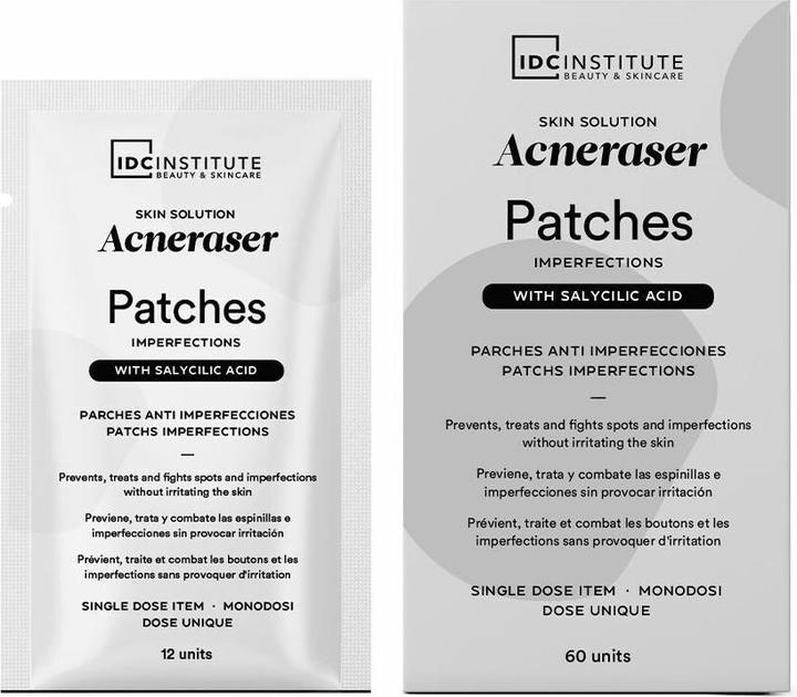 Valeurs nutritives et ingrédients IDC Institute Patchs Imperfections avec Acide Salicylique 60 Unités