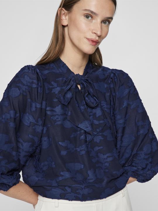 Actual product image Vila Tie neck top with 3/4 sleeves (M)