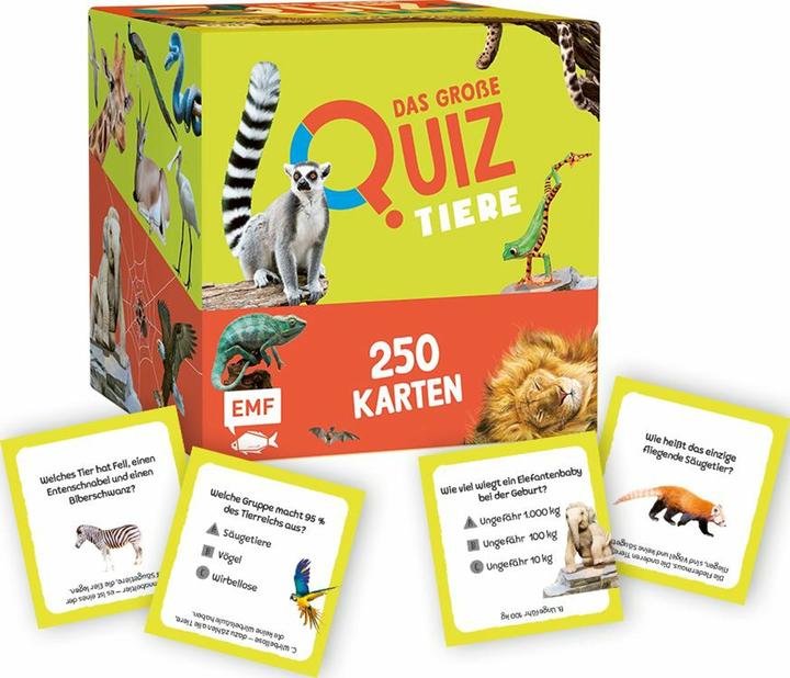 Actual product image Card box: The big quiz - Animals (German)