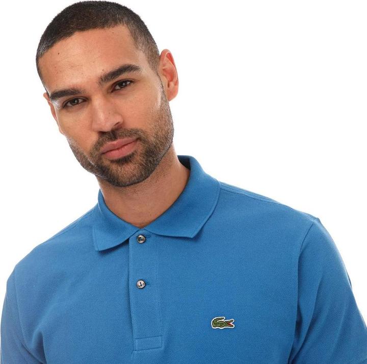 Actual product image Lacoste Mens Ribbed Collar Short-Sleeved Polo Shirt (XS)