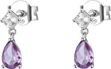 Brosway - Magic Purple Fancy Cubic Zirconia Silver Dangle Earrings FMP115