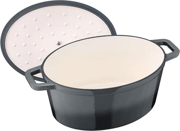 Actual product image Berndes Cocotte casserole B.IRON cast iron oval 31 x 24 cm 6 litres black INDUCTION (Casserole + Stewpot, Cast iron)