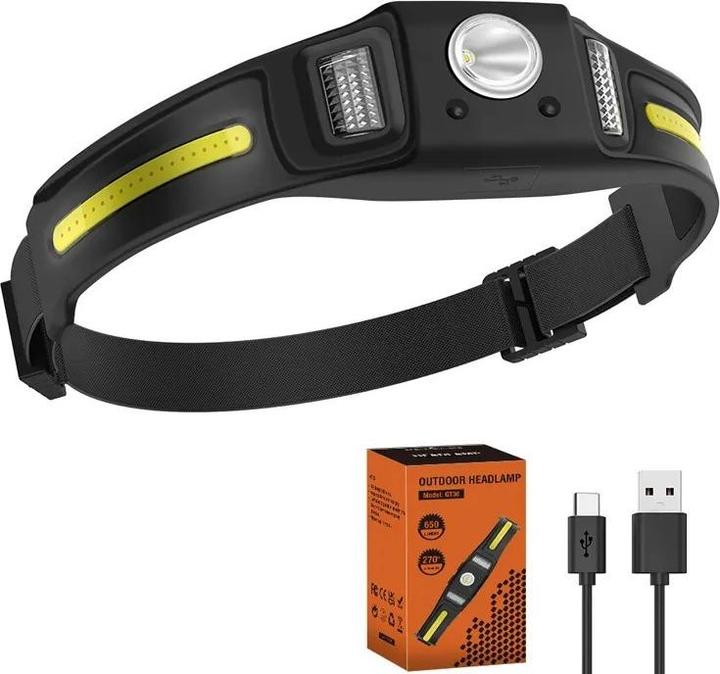 Produktbild Boruit Stirnlampe mit Notbeleuchtung - 650 Lm (650 lm)