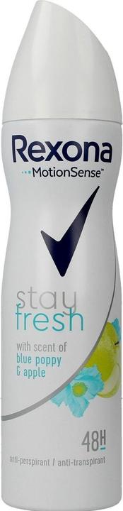 Actual product image Rexona Blue Poppy Apple Deodorant Spray 150ml (Spray, 150 ml)