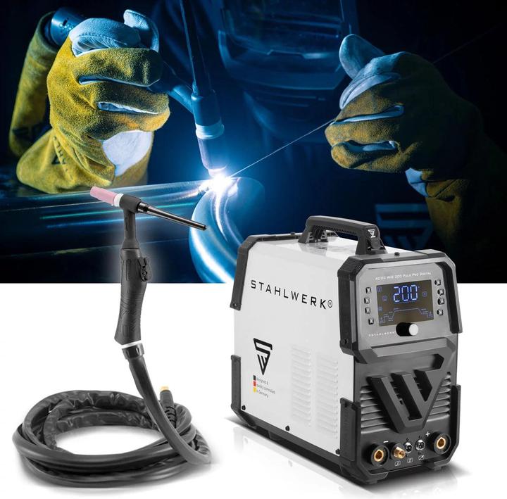 Image du produit Stahlwerk Poste à souder sous protection gazeuse AC/DC TIG 200 Puls Pro Digital Spot 200 A