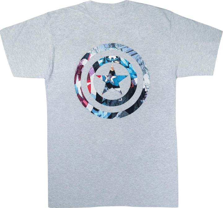 Immagine prodotto Avengers Captain America Montage Symbol Maglietta Ragazze (140, 146)