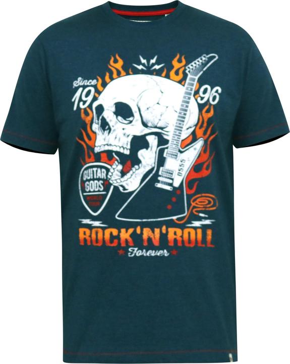 Actual product image DUKE Mens Neal D555 Skull Crew Neck Kingsize T-Shirt (7XL)