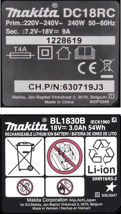 Actual product image Makita energy kit (18 V)