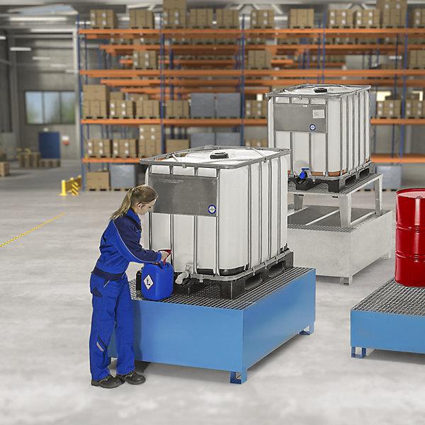 Actual product image eurokraft basic Steel sump tray for tank container IBC/KTC (1100 l)