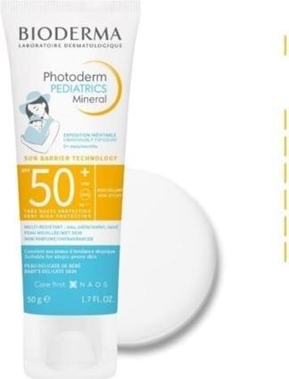 Produktbild Bioderma Photoderm Pediatrics Mineral SPF50+ (Sonnencreme Gesicht, SPF 50, 50 ml, 50 g)