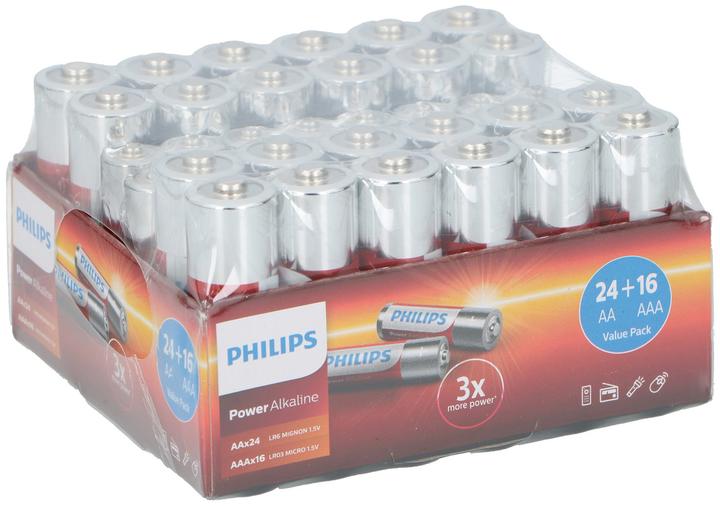 Immagine prodotto Philips Pacchetto alcalino di potenza (40 pz., AA, AAA)