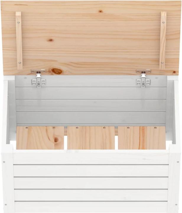 Immagine prodotto VidaXL Truhe Weiss 59,5x36,5x33 cm Massivholz Kiefer,Farbe