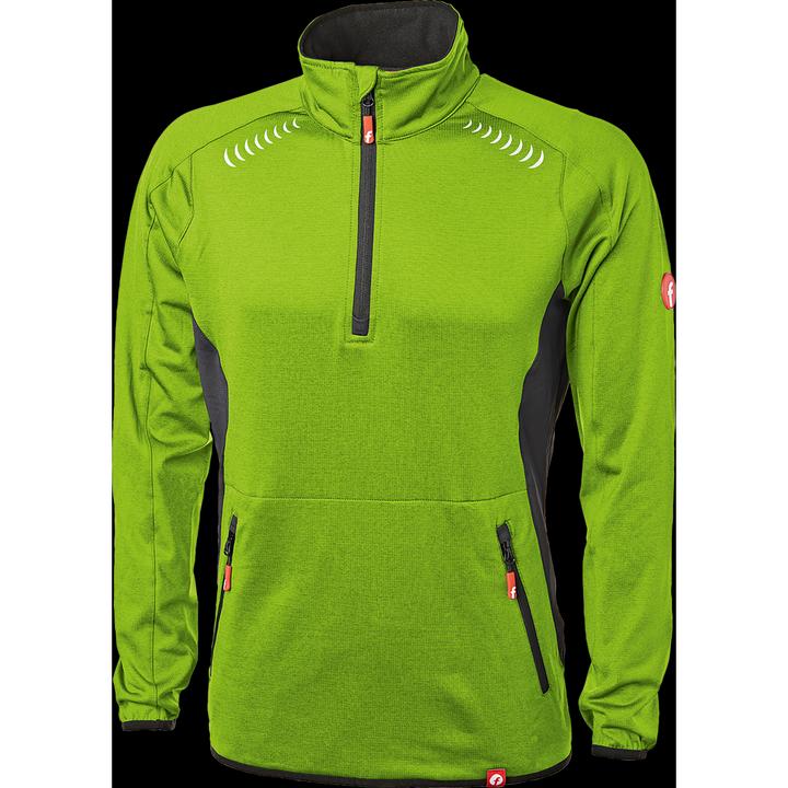 Magni Tech-Fleecepullover lime/schwarz meliert Gr. M Fortis Elements (M)