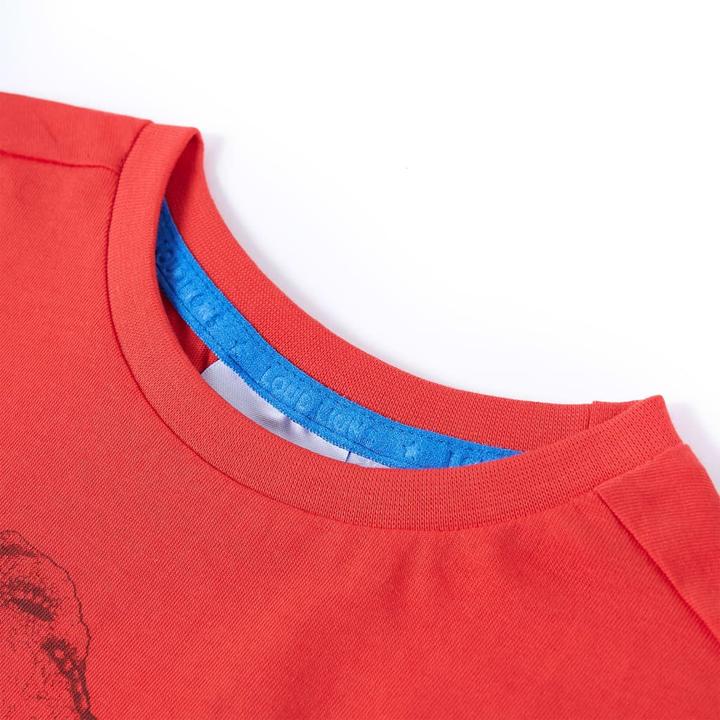 Actual product image VidaXL Children's T-shirt red 128,Material: 100 % cotton,Colour (128)