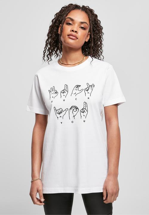 Mister Tee Ladies FU Sign Language Tee