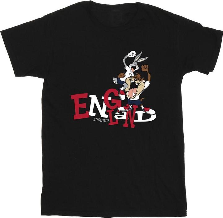 Actual product image Looney Tunes Mens Bugs & Taz England T-Shirt (XL)