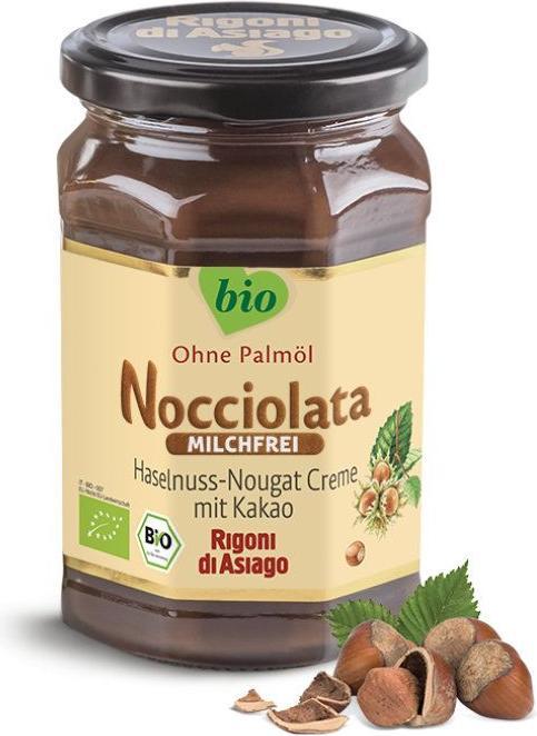 Immagine prodotto Rigoni di Asiago Crema di torrone alla nocciola Nocciolata con cacao biologico (350 g)
