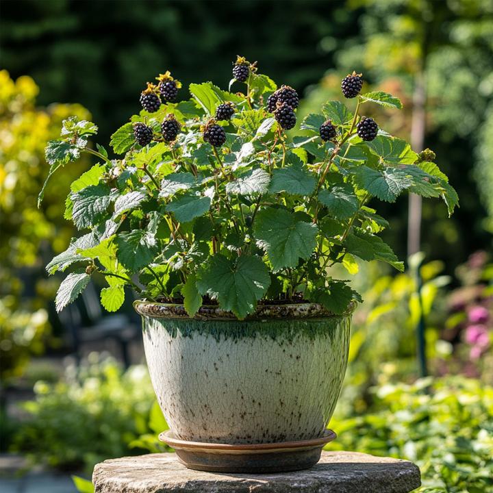 Produktbild Plant in a Box Rubus fruticosus Thornfree - 2er Set Brombeerpflanzen (50 cm)