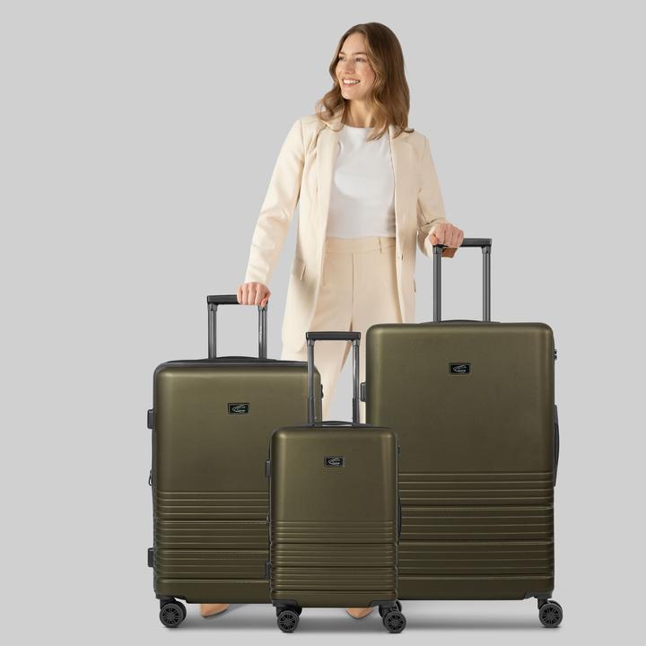 Immagine prodotto Camel Active Hanoi 4 Rollen Kofferset 3-teilig mit Dehnfalte (202 l, XL (da 115l))