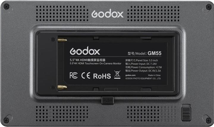 Image du produit Godox Moniteur à écran tactile 5,5 HDMI sur caméra 4K (5.50", Full HD)