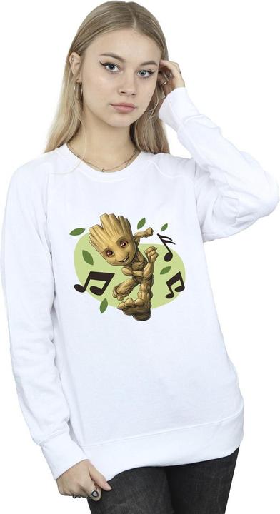 Actual product image Womens/Ladies Guardians Of The Galaxy Groot Musical Notes Sweatshirt (L)