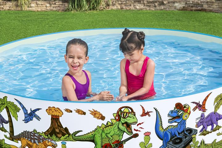 Actual product image Bestway Dinosaur Fill 'N Fun Kids Play Pool 2.44 m x 46 cm
