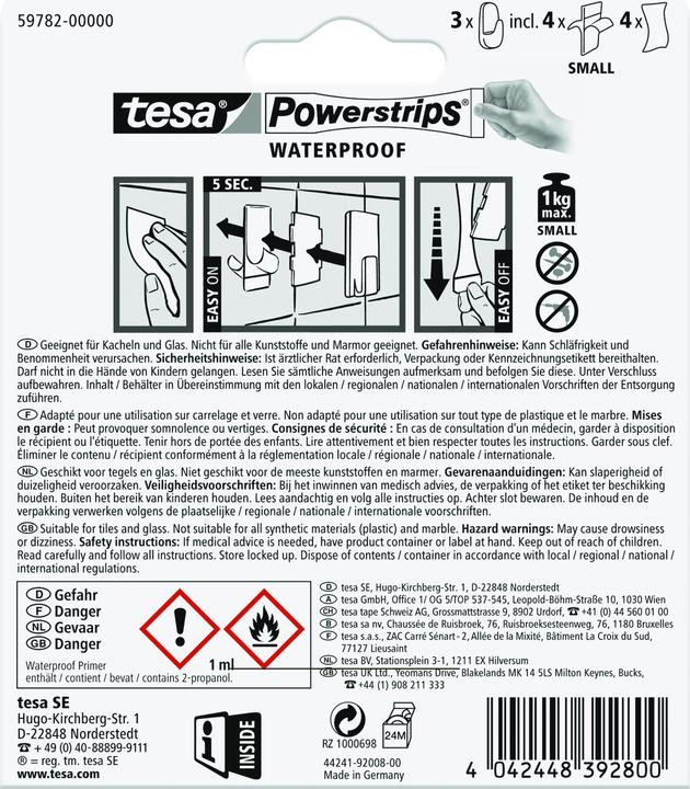 Actual product image tesa Waterproof Hook SMALL Oval