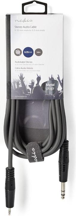 Produktbild Nedis Audiokabel Stereo 6.35 mm männlich - 3.5 mm männlich (3 m)