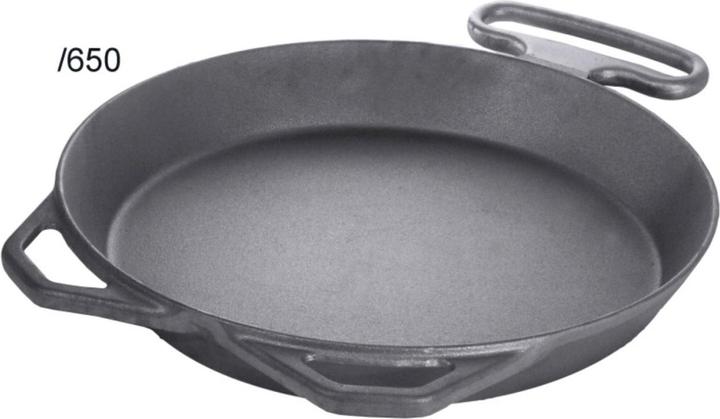 Immagine prodotto Contacto Padella gigante in ghisa con 2 manici sagomati e aggiunta di accessori (65 cm, Pirofila + casseruola, Ferro)