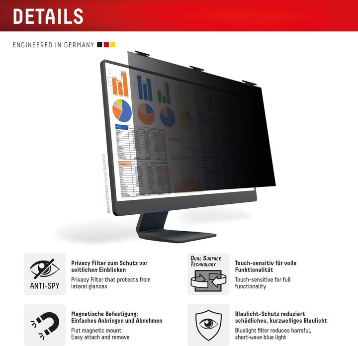 Actual product image Displex Privacy Safe, Desktop Monitor Blickschutzfilter (24", 16 : 10)