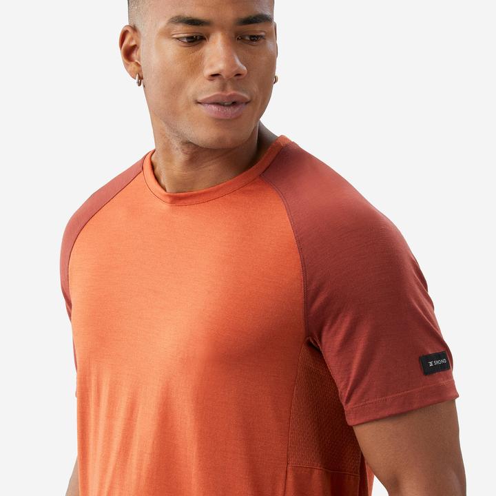 Actual product image Simond T-Shirt Herren Merinowolle - Merino Resist braun (S)