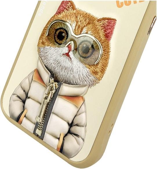 Produktbild Prestigio Nimmy case iPhone 15 Pro 6.1" khaki Cool&Cute 2.0 Cat (Apple iPhone 15 Pro)