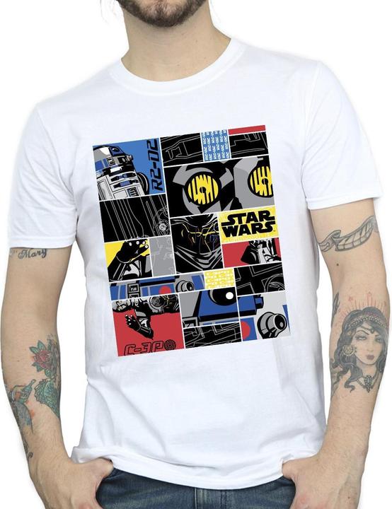 Actual product image Star Wars Mens Droid Montage T-Shirt (4XL)