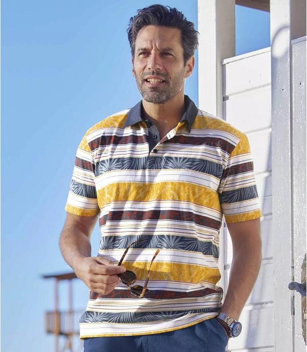 Actual product image Atlas For Men Maglietta Polo A Strisce Uomo (L)