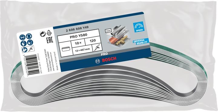Produktbild Bosch Professional Zubehör PRO Y580 Schleifband, 13 x 457 mm, G120 (120)