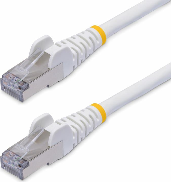Actual product image StarTech com 50cm White CAT8 Ethernet Cable, Snagless RJ45, 25G/40G, 2000MHz, 100W PoE++, S/FTP, 26A (S/FTP, 0.50 m)