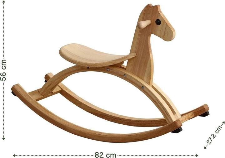 Image du produit Hermex Cheval à bascule Cheval en bois Jouet pour enfants Cheval en bois