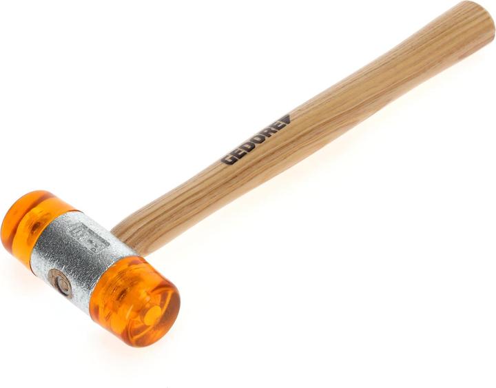 Actual product image Gedore Plastic mallet, Ø 40 mm, Interchangeable heads made of cellulose acetate, Robust ash handle (600 g)