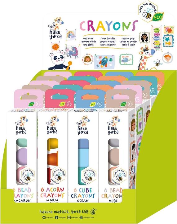 Avenir Assortimento di pastelli a cera a forma di gioco (Multicolore, 6 x)