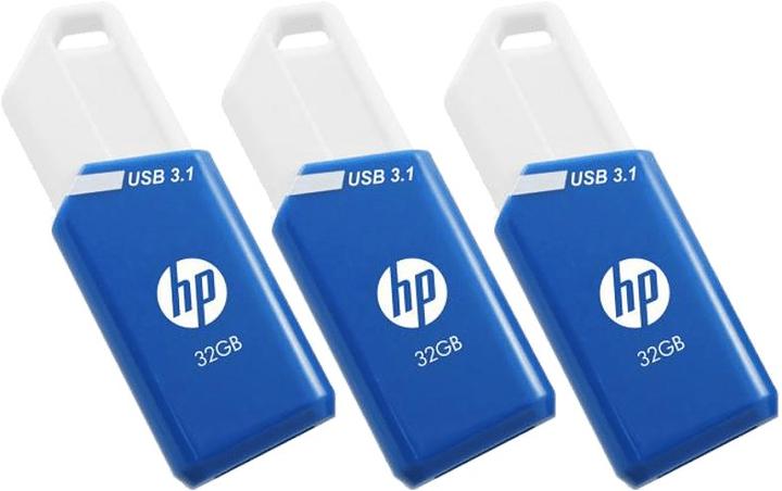 Actual product image HP x755w 32GB USB 3.1 Flash Drive 3-Pack (P) (32 GB, USB-A, USB 3.2)