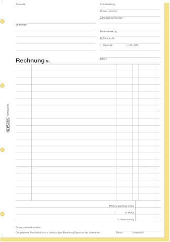 Actual product image Herlitz Form book "Invoice 777,20cm (306"), DIN A4, 2 x 40 sheets (80 x)