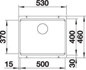 Produktbild Blanco ETAGON 500-U (Spülbecken Zubehör, 53 cm, 46 cm)