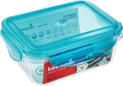 Produktbild keeeper Frischhaltedose "tino", mit Clip, 0,45 Liter Deckel: blau, Material: PP/Tritan, widerstandsfähig (0.45 l)