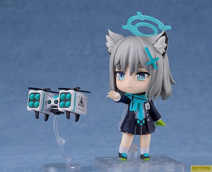 Actual product image Max Factory Blue Archive Nendoroid Action Figure Shiroko Sunaookami 10 cm