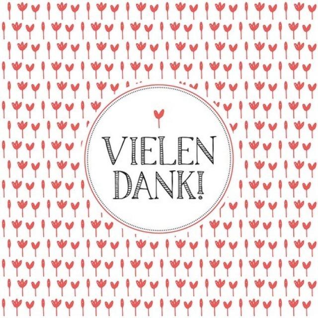 ppd Servietten Vielen Dank! 33cm x 33cm (20 x)
